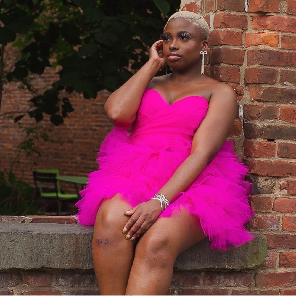 Pink Fashion Nova tulle dress